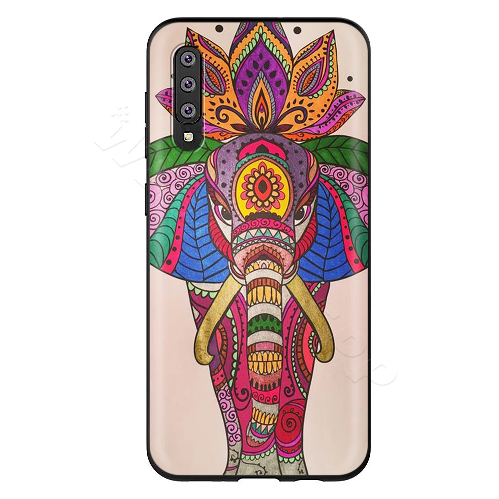 Webbedepp индийских животных Тотем слона чехол для samsung Galaxy S7 S8 S9 S10 Edge Plus Note 10 8 9 A10 A20 A30 A40 A50 A60 A70 - Цвет: 7
