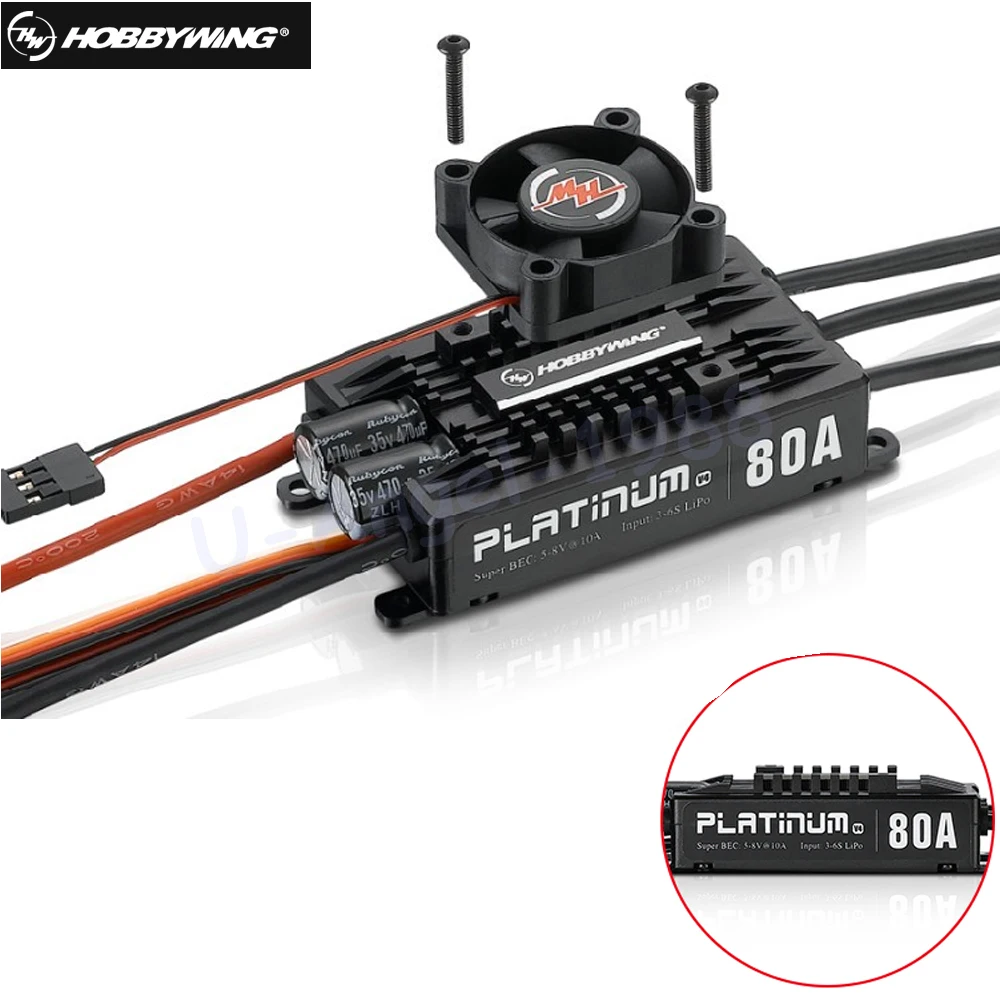 Hobbywing Platinum Pro V4 80A 3 6S Lipo BEC пустая форма бесщеточный ESC для радиоуправляемого дрона