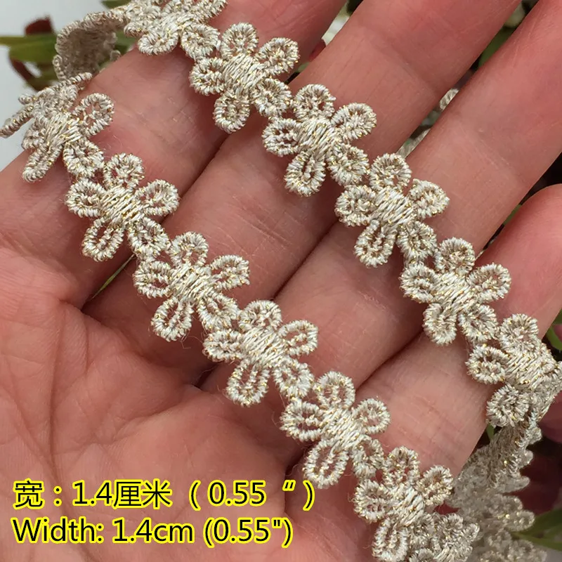 

1 Yard Polyester Flower Embroidered Applique Lace Trim Sewing Handicrafts FL09