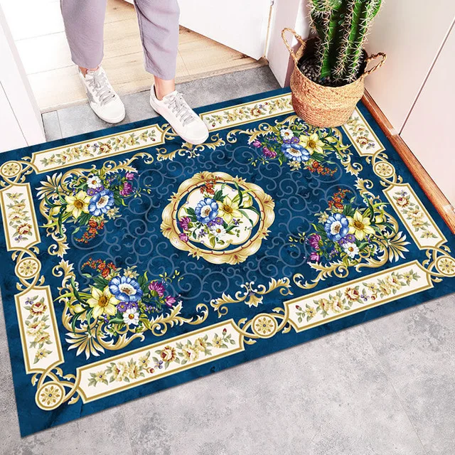 

Modern Entrance Door Floor Mat Rectangle Shape Solid Color Rugs Non-Slip Carpet Welcome Doormat For Hallway Bathroom Kitchen