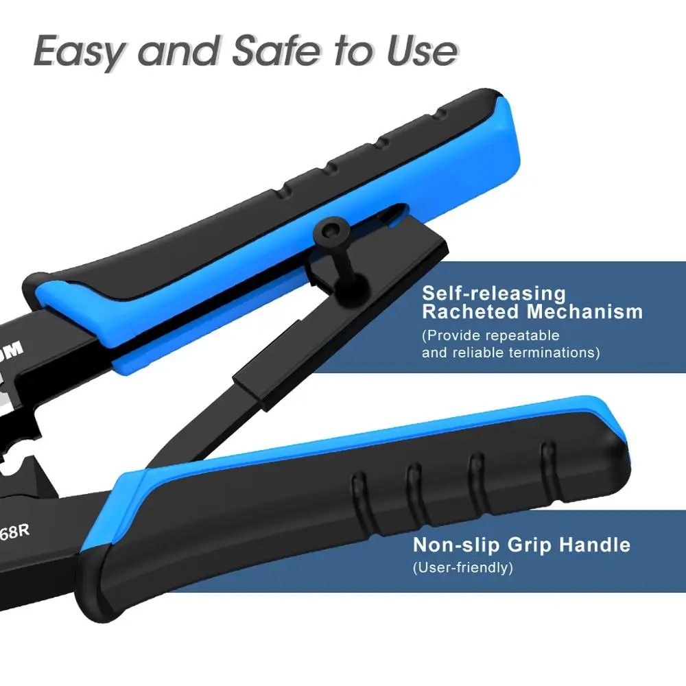 Ampcom rj45 щипцы RJ11 RJ45 обжимной инструмент сети Ethernet LAN Кабель Щипцы Резак для зачистки плоскогубцы для 6P 8 RJ-11/RJ-12 RJ-45