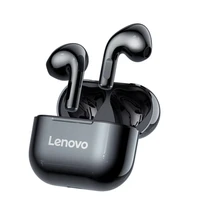 lenovo lp40 tws bluetooth 5 0 earphone wireless earbuds hifi stereo bass dual diaphragm type c ip54 waterproof sport headphone