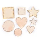 1 шт., деревянная корзина для вязания крючком в форме сердца