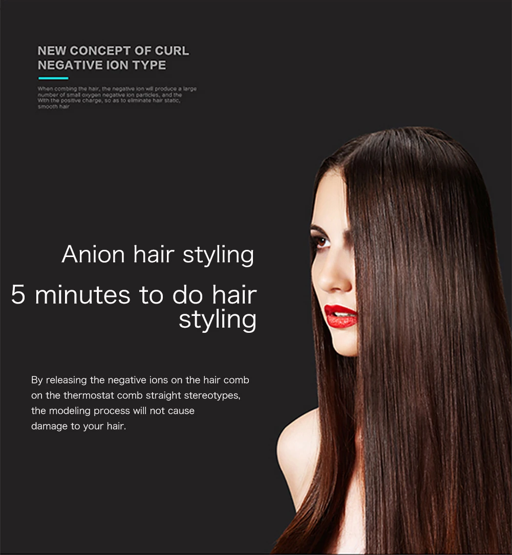 Профессиональный Массажер для волос щетка мини Быстрая ионная Керамическая