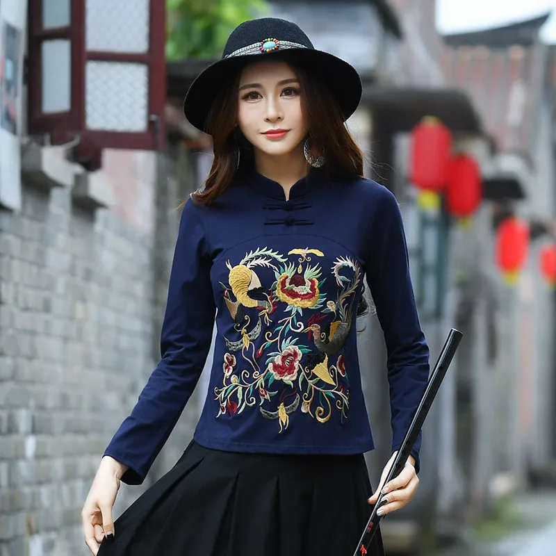 Женская футболка с вышивкой в стиле Харадзюку | одежда