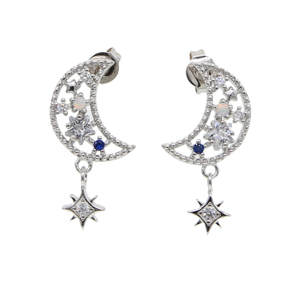 2019 Новое поступление MOON STAR дизайнерский Шарм Золотая Сережка гвоздик