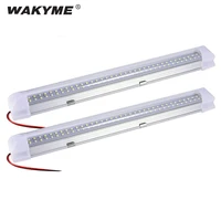 wakyme 72 led light strip super bright car interior strip light led bar lamp 4 5w 12v tube cabinet light for caravan van bus