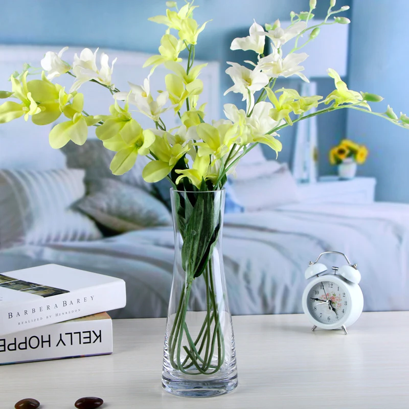 Креативная прозрачная стеклянная ваза с высокой талией украшение для дома