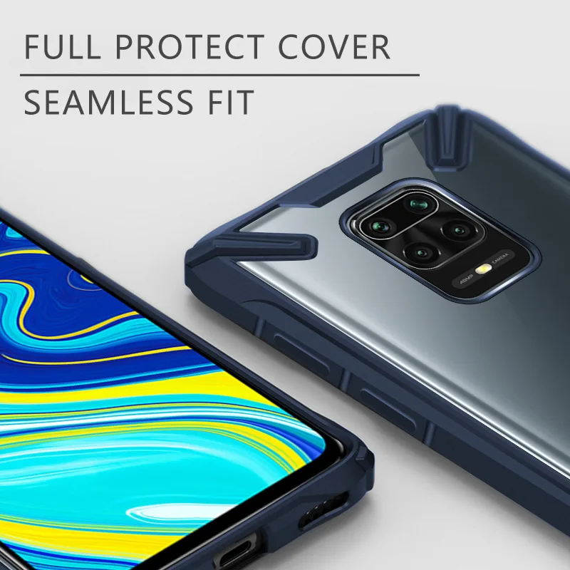 Прозрачный акриловый противоударный армированный чехол из поликарбоната и ТПУ