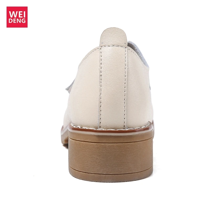 Лоферы WeiDeng женские из натуральной кожи повседневные мягкие дышащие легкие без