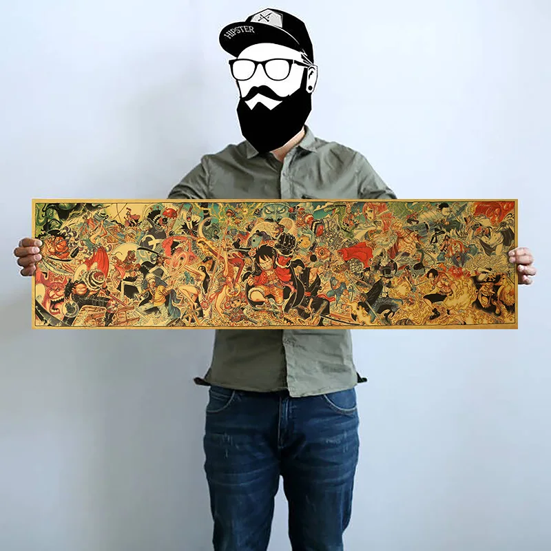 Украшение на стену из крафт-бумаги Постер в винтажном ретро стиле цельная