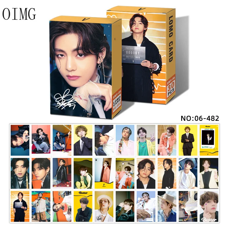 30 шт./коркор. Kpop Набор открыток новый альбом Bangtan Boys Lomo Cards V JK RM фотографические