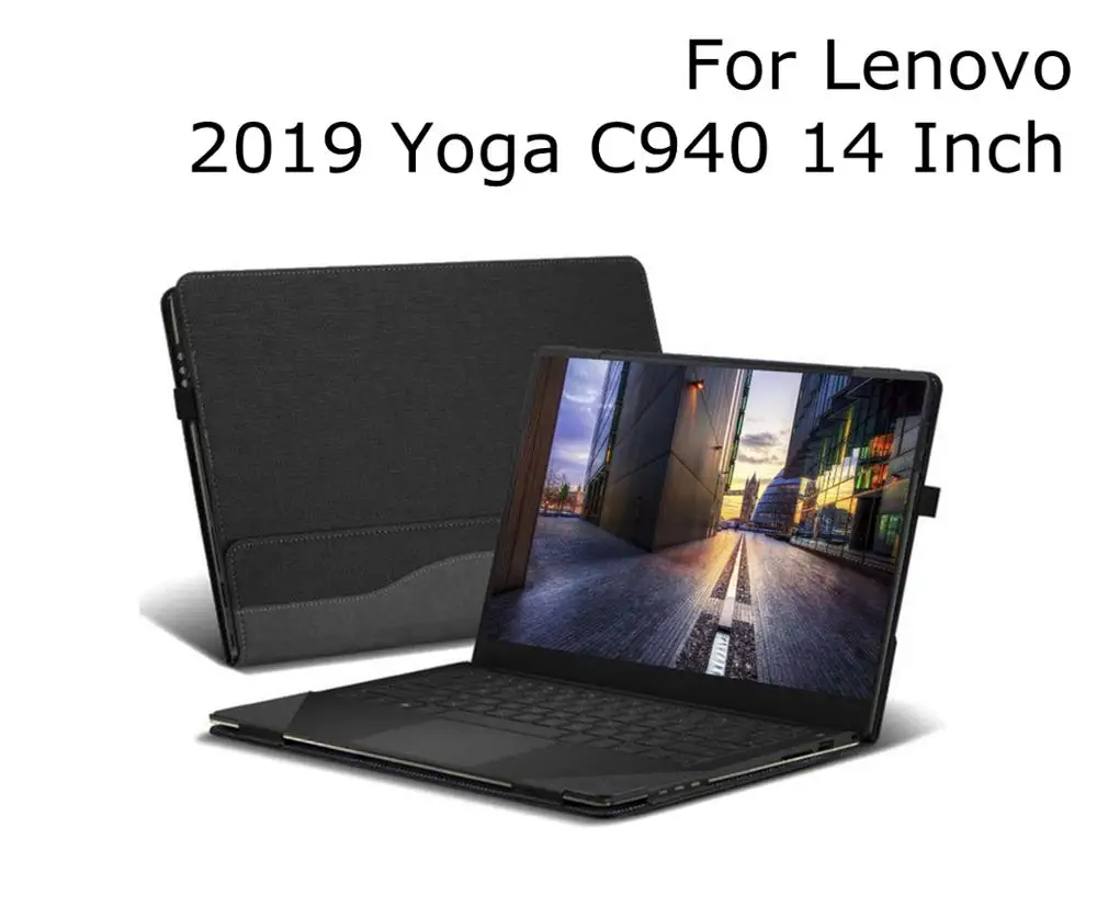 

For Lenovo Yoga C940 14 In Case,PU Leather Folio Stand Protective Hard Shell Case Cover For Lenovo 2019 Yoga C940 14"