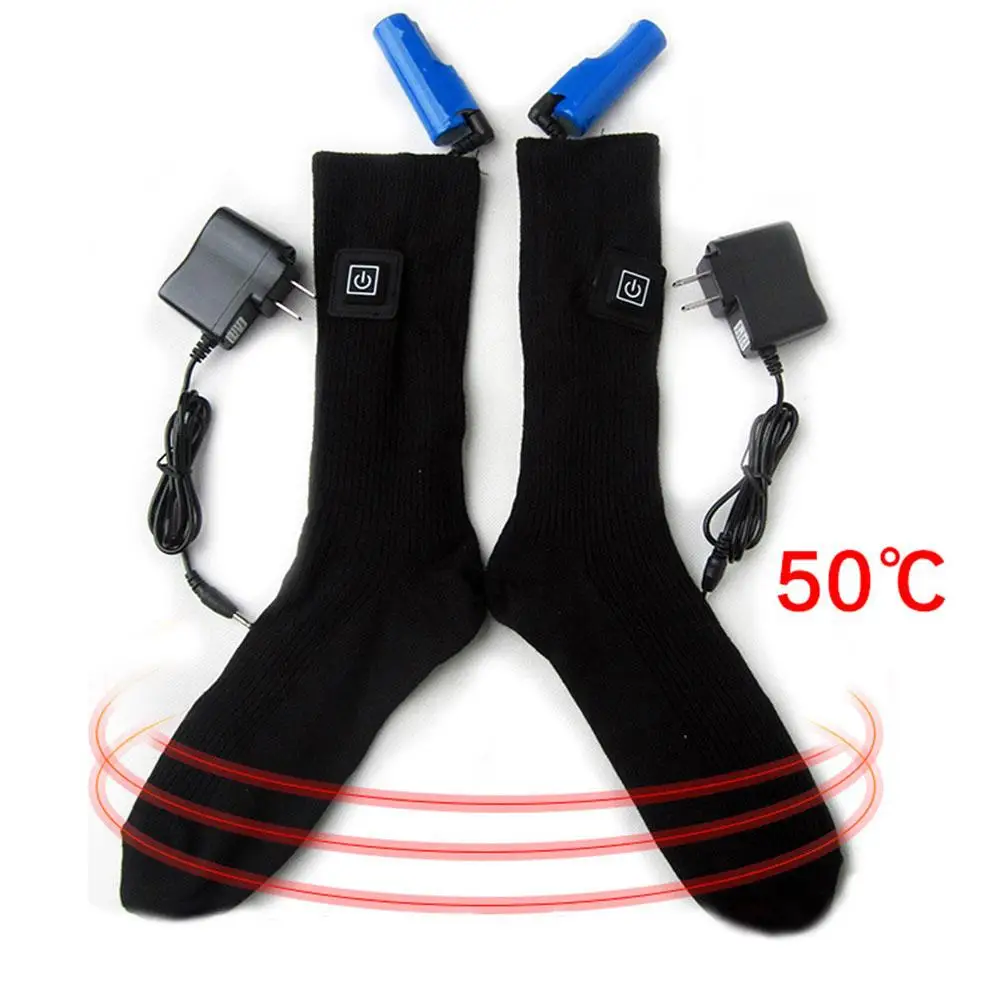 Rechargeable Adjustable Battery Electric Heating Socks Double Layer Warm Sock 3.7V 2200MAH Lithium Battery Upgrade Heating Socks