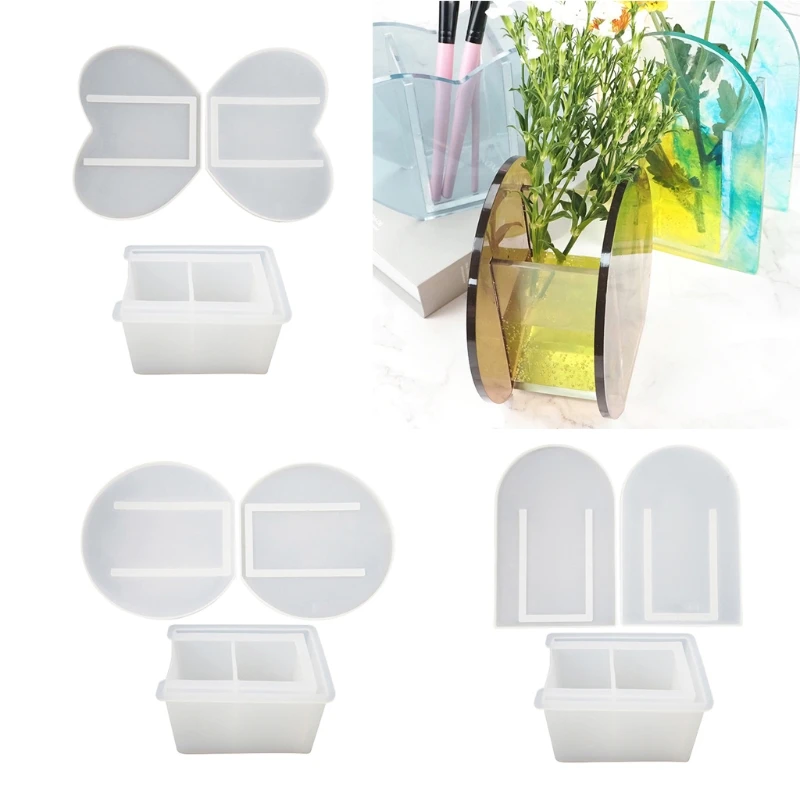 Форма для цветочной вазы подставка кисточек макияжа форма ручек из смолы