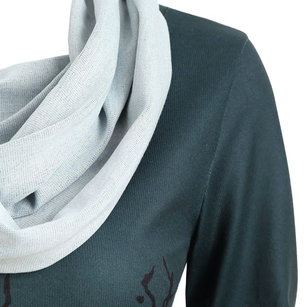 Женские длинные толстовки повседневные панк готика хип хоп OL размера плюс