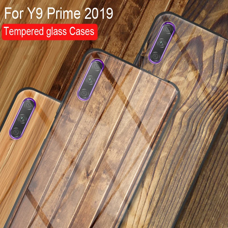 Чехол для телефона из закаленного стекла с рисунком дерева и твердого Huawei Y9 Prime 2019