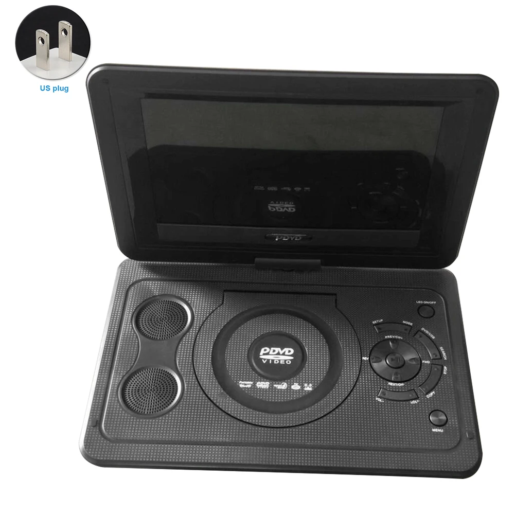 Outdoor Swivel Screen HD LCD Portable 13.9inch DVD Player CD TV Game Car Home Rechargeable Battery USB Mini | Электроника
