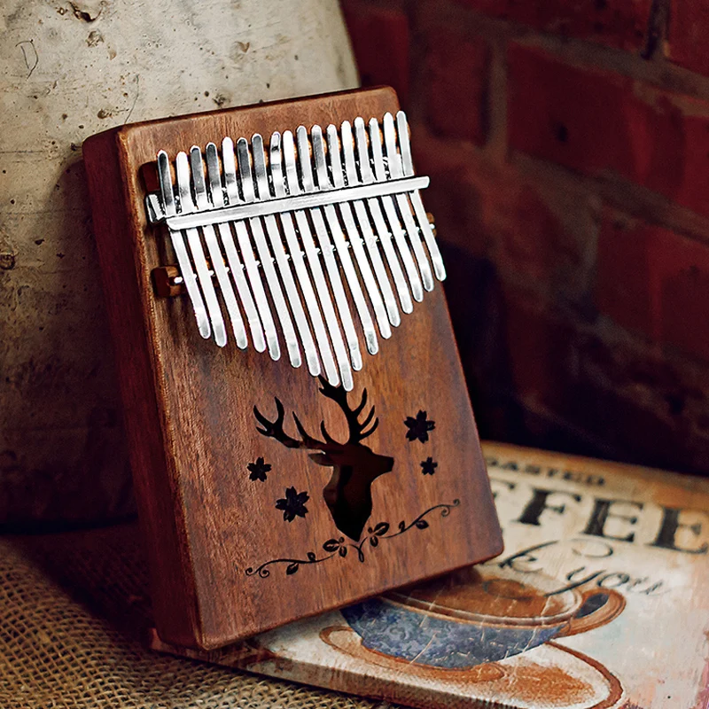 Kalimba 17 клавиш красное дерево большой палец пианино Mbira музыкальный автомат