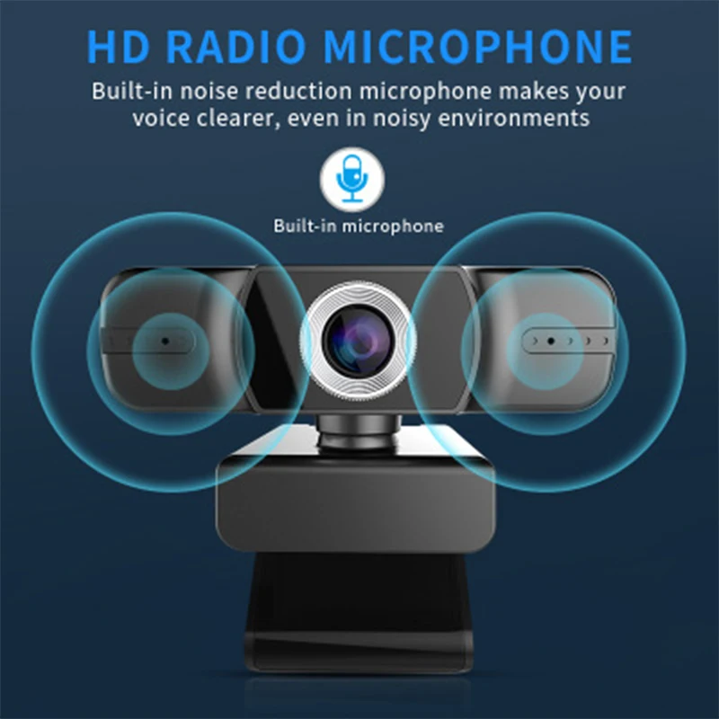 1080P 2 миллиона пикселей USB HD камера с микрофоном без драйвера многофункциональная