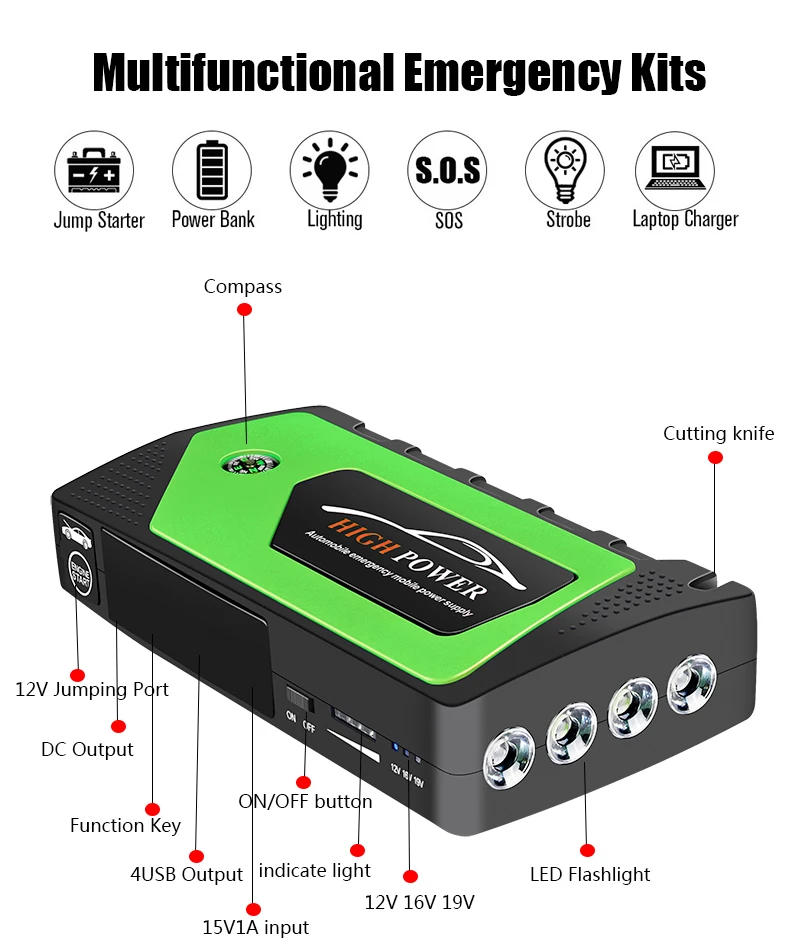 Высококачественный портативный автомобильный мини стартер 12 В Джампер бустер