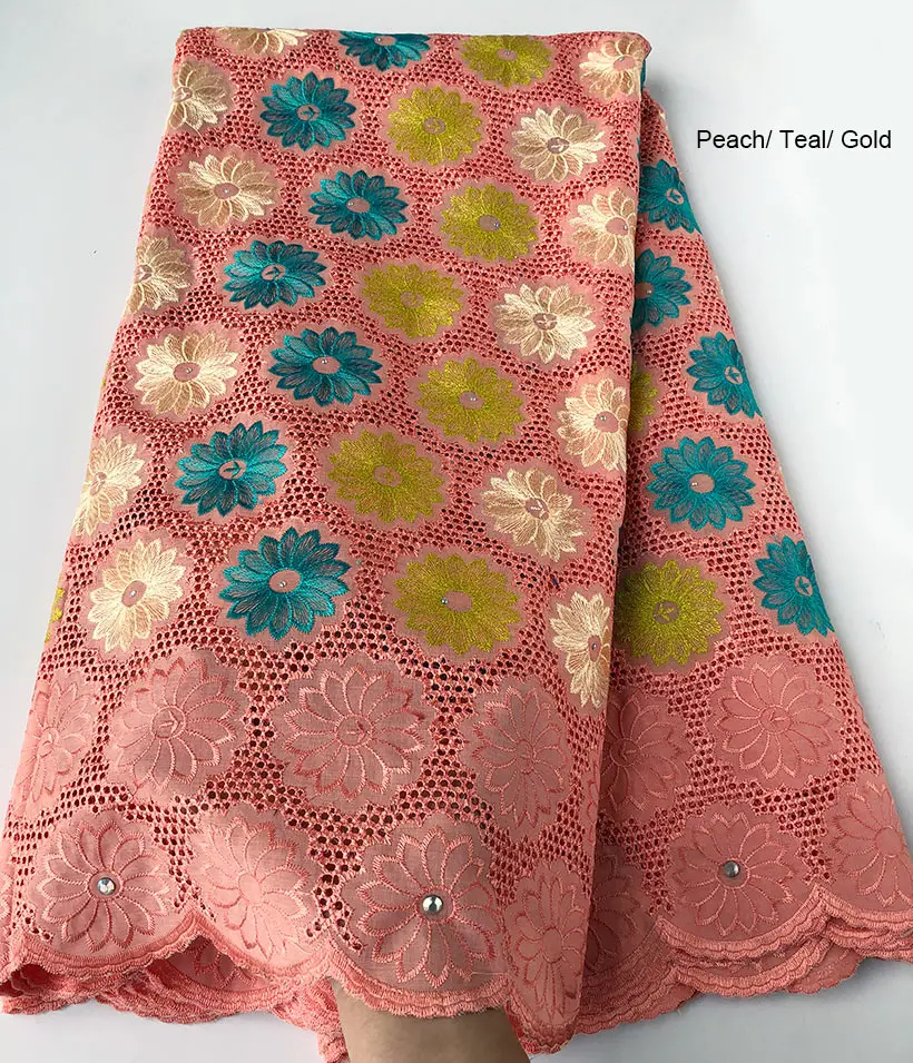 Африканская швейцарская кружевная вуаль нигерийский хлопок 100% швейная ткань