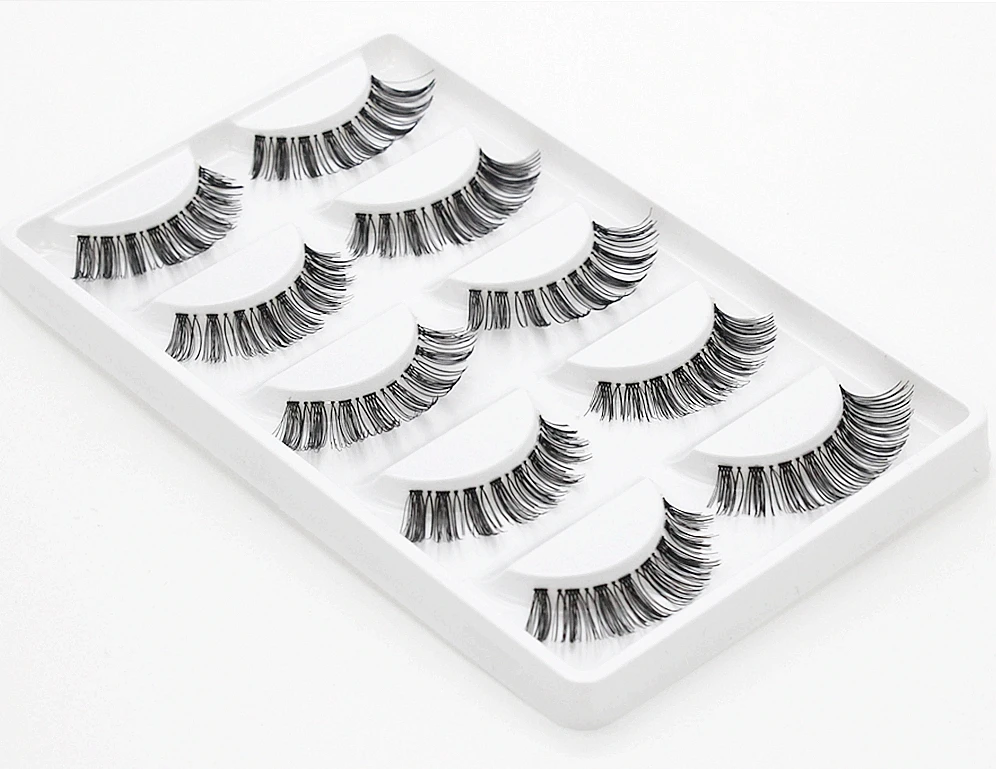 CLOTHOBEAUTY 5 пар накладных ресниц, тонкие накладные ресницы для наращивания ручной работы, натуральные мягкие невидимые ресницы, длинный толстый многоразовый макияж
