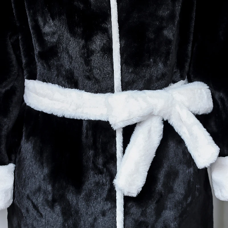 

Nerazzurri White and black patchwork faux fur coat women 2020 winter fashion women Plus size soft fake fur jackets for women 7xl