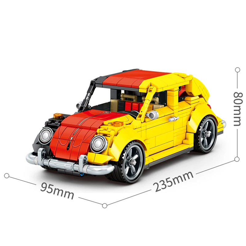 

MOC 675pcs Classic Car City Pull Back Sports Car Building Block Model High-Tech Speed Roadster Kid Toy Assembled DIY Bricks Gift