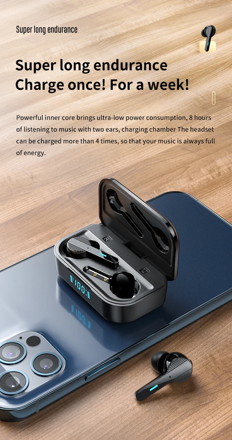 

Беспроводные Bluetooth-наушники 9D стерео спортивные водонепроницаемые TWS Bluetooth 5,0 наушники светодиодный микрофоном светодиодные наушники-вклад...