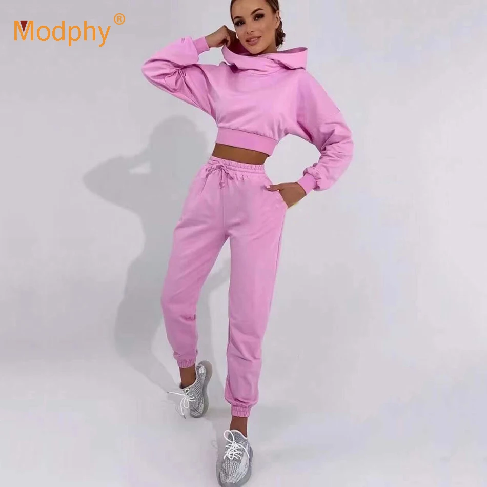 

Женские спортивные Комплект из 2 предметов свитера пуловер толстовки брюки костюм 2021 женские спортивные брюки, костюмы с брюками, однотонны...