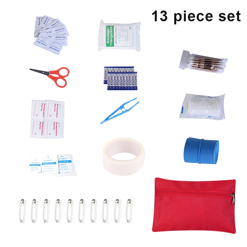 

13 PCS Emergency Survival Kit Mini Family First Aid Kit Sport Travel Kit Home Medical Bag Outdoor Car First Aid Kit MDJ9
