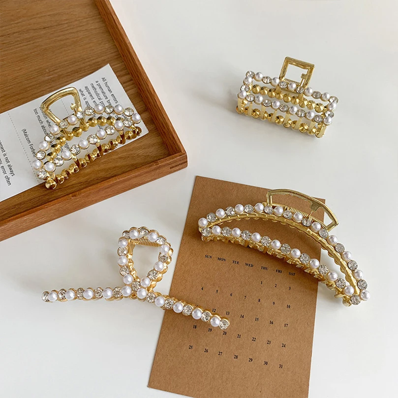 Женские заколки для волос AWAYTR Роскошный аксессуар с жемчугом и кристаллами