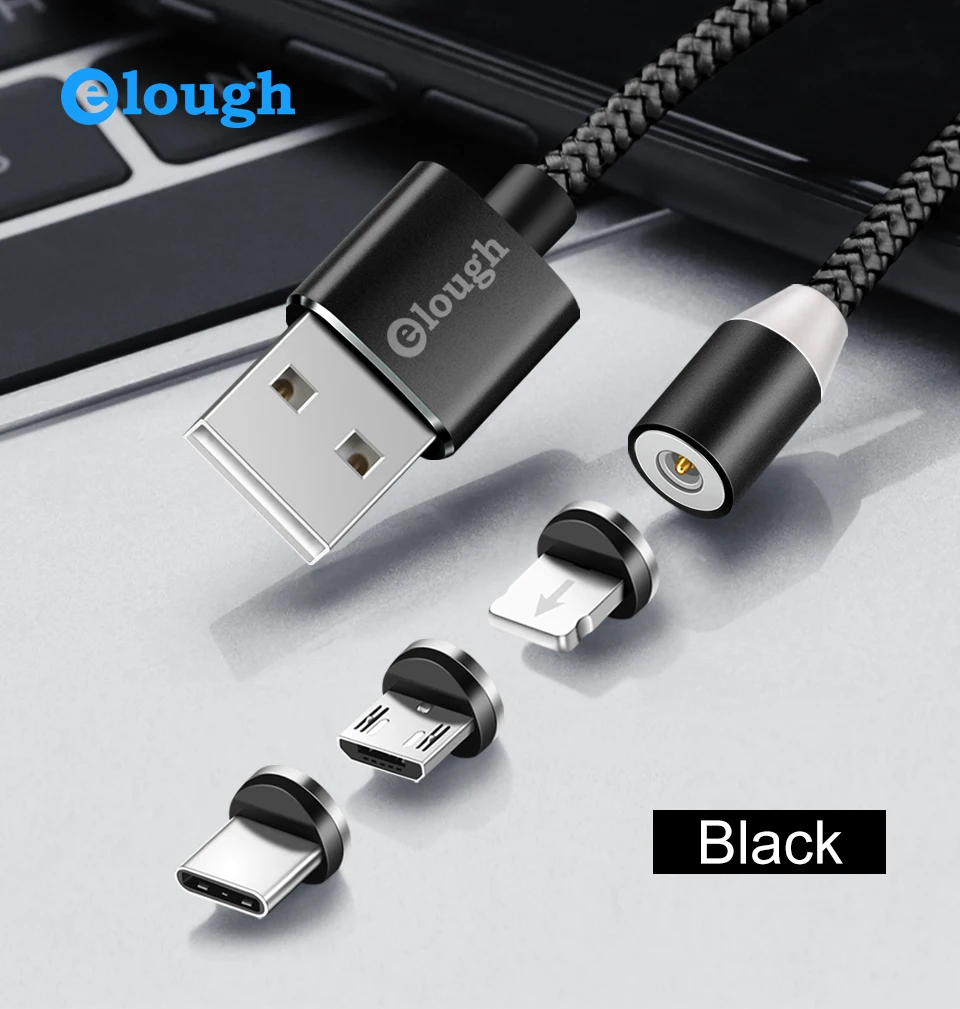 Elough El360 Магнитный зарядный Usb C кабель для iPhone 7 plus зарядное устройство мобильного телефона магнит зарядное устройство Micro USB кабели Тип C провод