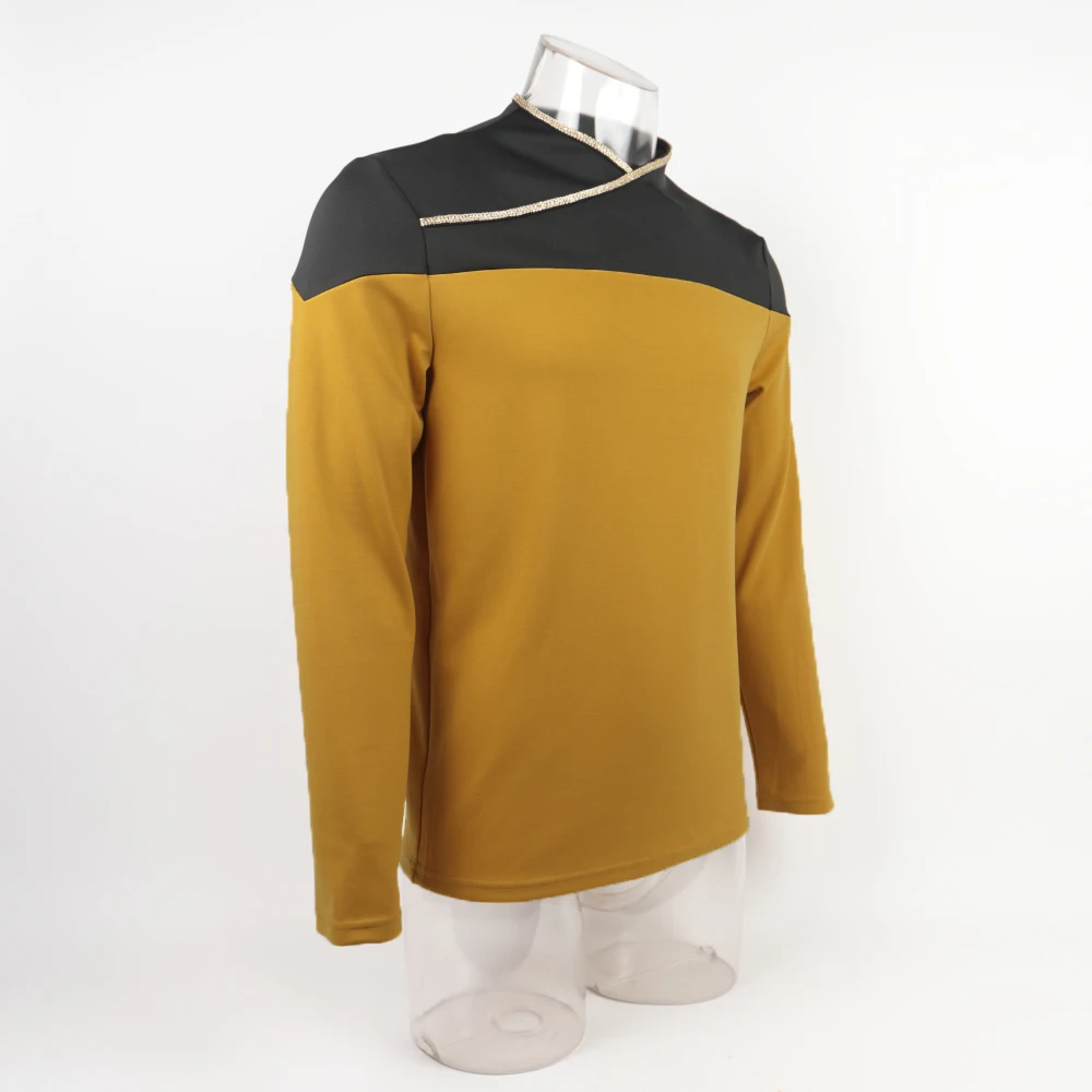 Звезда TNG капитан Пикард трек красный Униформа Топ куртка Voyager DS9 Желтый костюмы для косплея Хэллоуин Вечерние