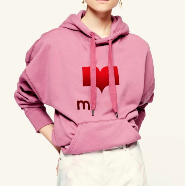 

Gradient flocking printing women hooded sweatshirt long sleeve casual wild loose lady hoodies pullover tops