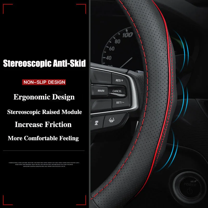 

Suitable for Suzuki Swift Ertiga SX4 Grand Vitara 2018 2017 2019 2021 Odor-free Thin Car Leather Steering Wheel Cover