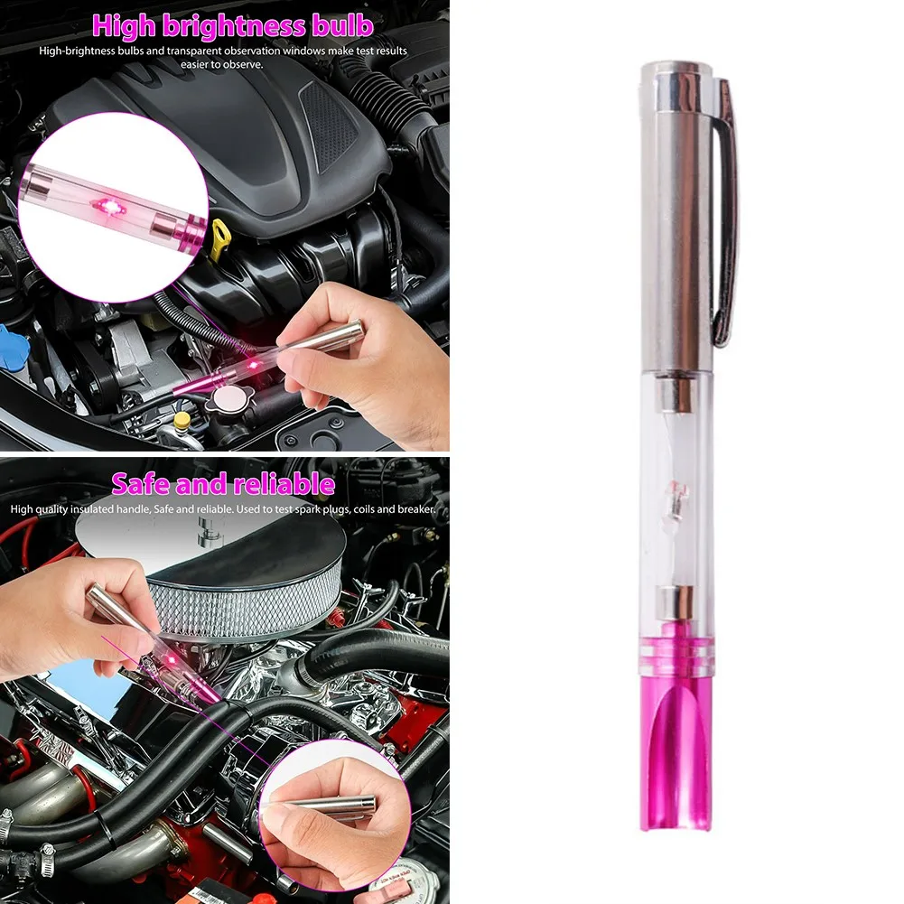 

LED Car Ignition Tester Automotive Circuit Tester Spark Indicator Portable Ignition Test Pen Spark Plug Wire Coil Detector Tool