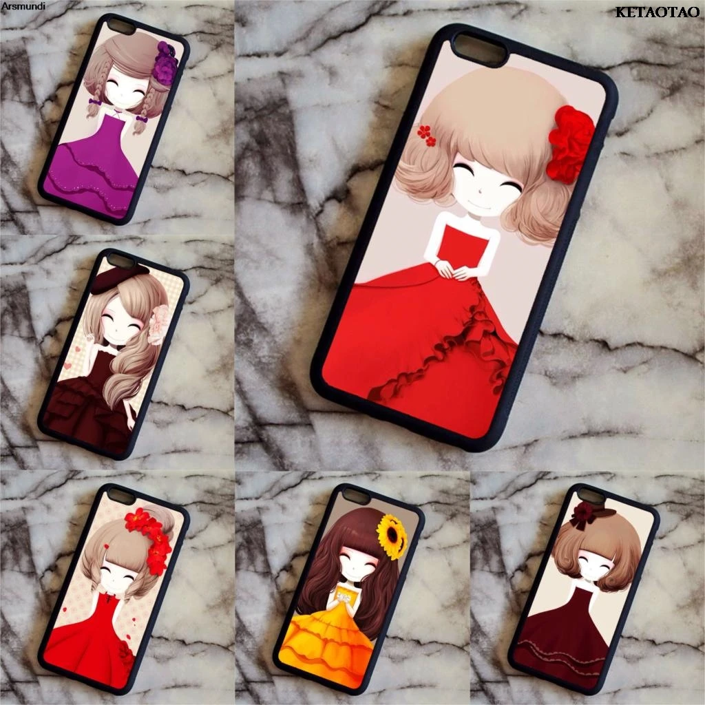 KETAOTAO Hot fashion Flower girl Phone Cases for Samsung S3 4 5 6 7 8 plus edge Note 2 3 Case Soft TPU Rubber Silicone |