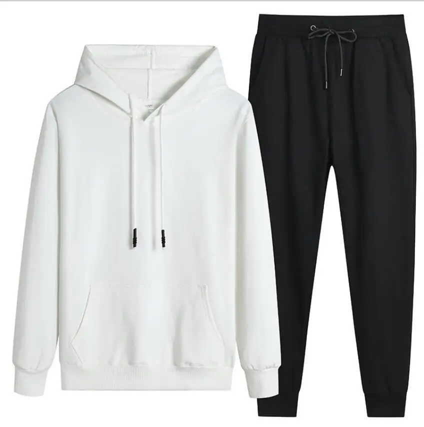 

2020 Spring Men's Sports Leisure Joggers Sweat Suits Hoodies+Pants Suit Sweatshirt Sportswear Set
