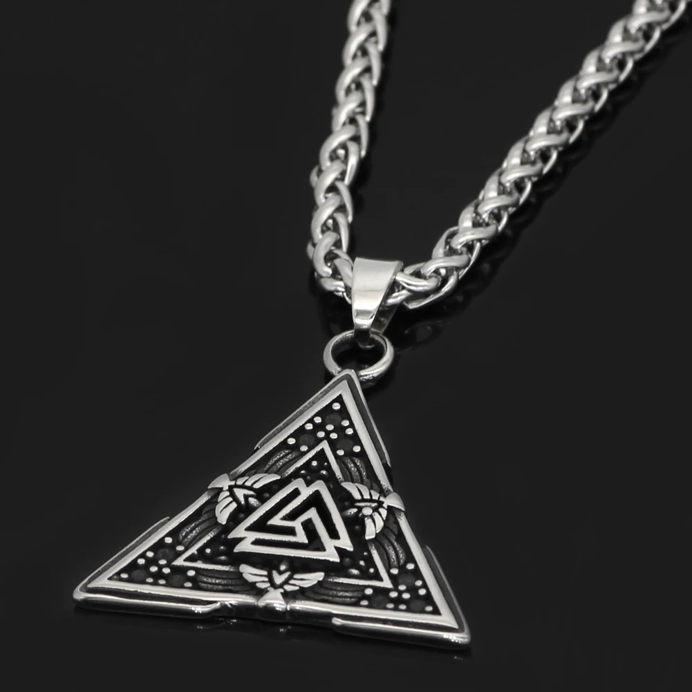 Норвежский викинг Raven Huginn и Muninn Valknut амулет кулон ожерелье | Украшения аксессуары