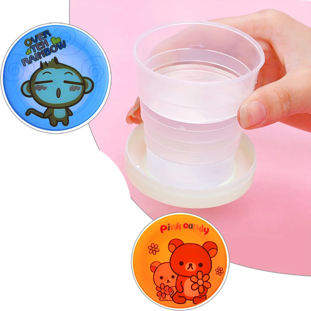 Складная чашка с животными мультяшным медведем обезьяной лягушкой Детская