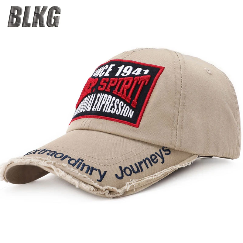 

Outdoor Baseball Cap Men Fashion Patchwork Embroidery Letter Kpop Baseball Caps Adjustable Dad Hat Cotton Ripped Hip Hop Cap