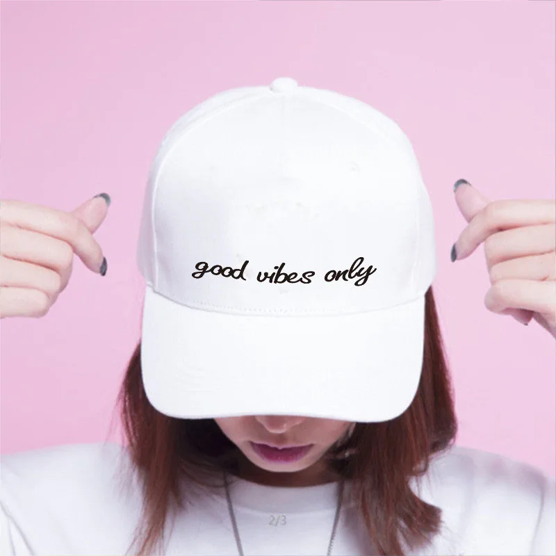 Glaedwine модные хип-хоп шляпы шляпа для мужчин женщин Хорошие Vibes папа Шляпа Вышитая