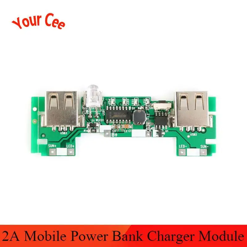 5 шт. USB 5В 2А Мобильный блок питания зарядное устройство Модуль литий-ионный