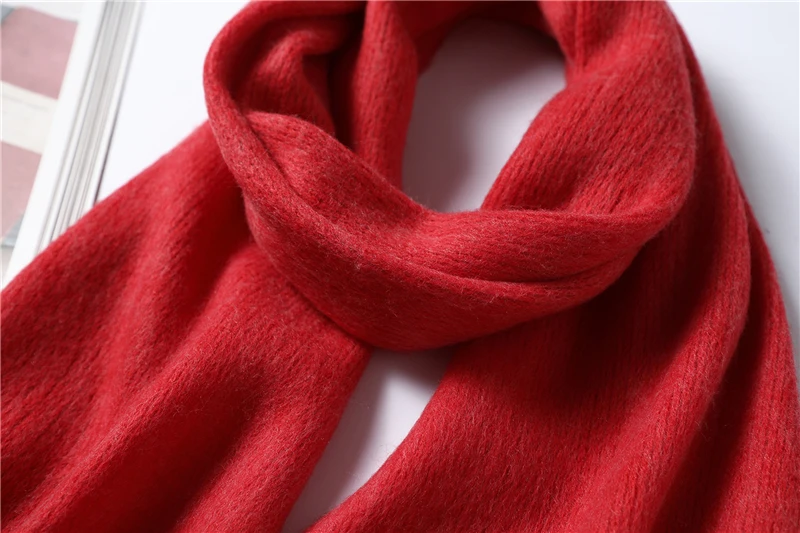 Winter Scarf for Women Fashion Solid Cashmere Scarves Neck Warm Soft Long Size knitted Men's Scarfs Female Foulard Shawls