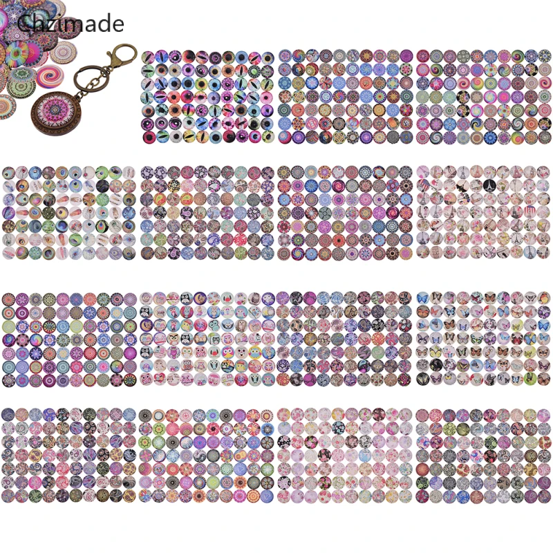 Lychee Life 70 шт. 25 мм Печатная картина стеклянная полукруглая купольная Кабошоны