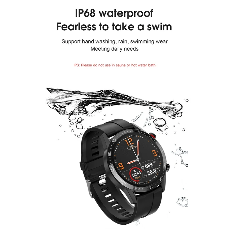 Smartwatch L13 Smart Watch Fitness Tracker Support Blood Pressure Oxygen ECG Pedometer Answer Call for IOS Android | Электроника