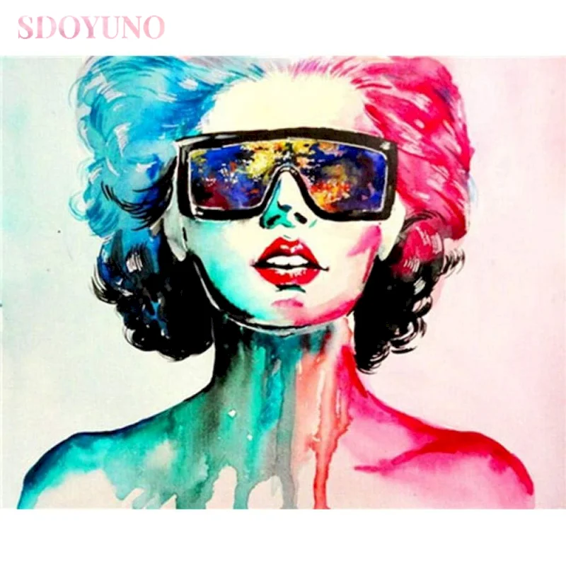

SDOYUNO Picture By Number Women Handpainted Gift Oil Painting By Numbers Figure Drawing Acrylic Home Decoration Wall Art