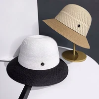 fashion retro elegant hats for women summer kentucky derby fedora sun protection wide brim travel beach straw bucket cape cap